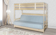 Двухъярусная кровать массив с диван-кроватью 80х190 БНП фото 0